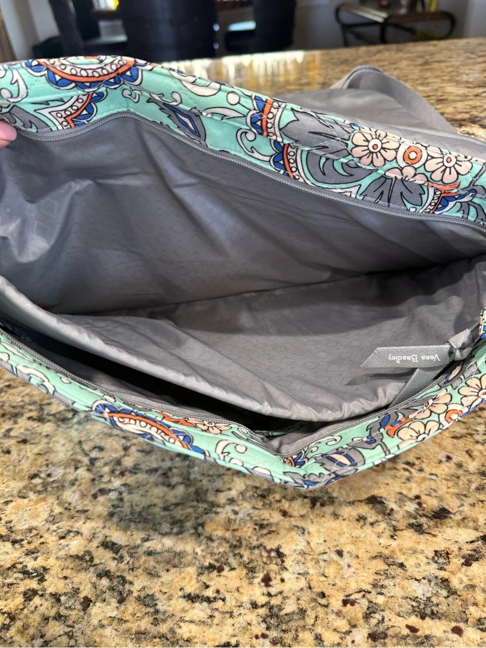 Quilted Floral Fold-Over Women’s Clutch Bag - Mint Floral
